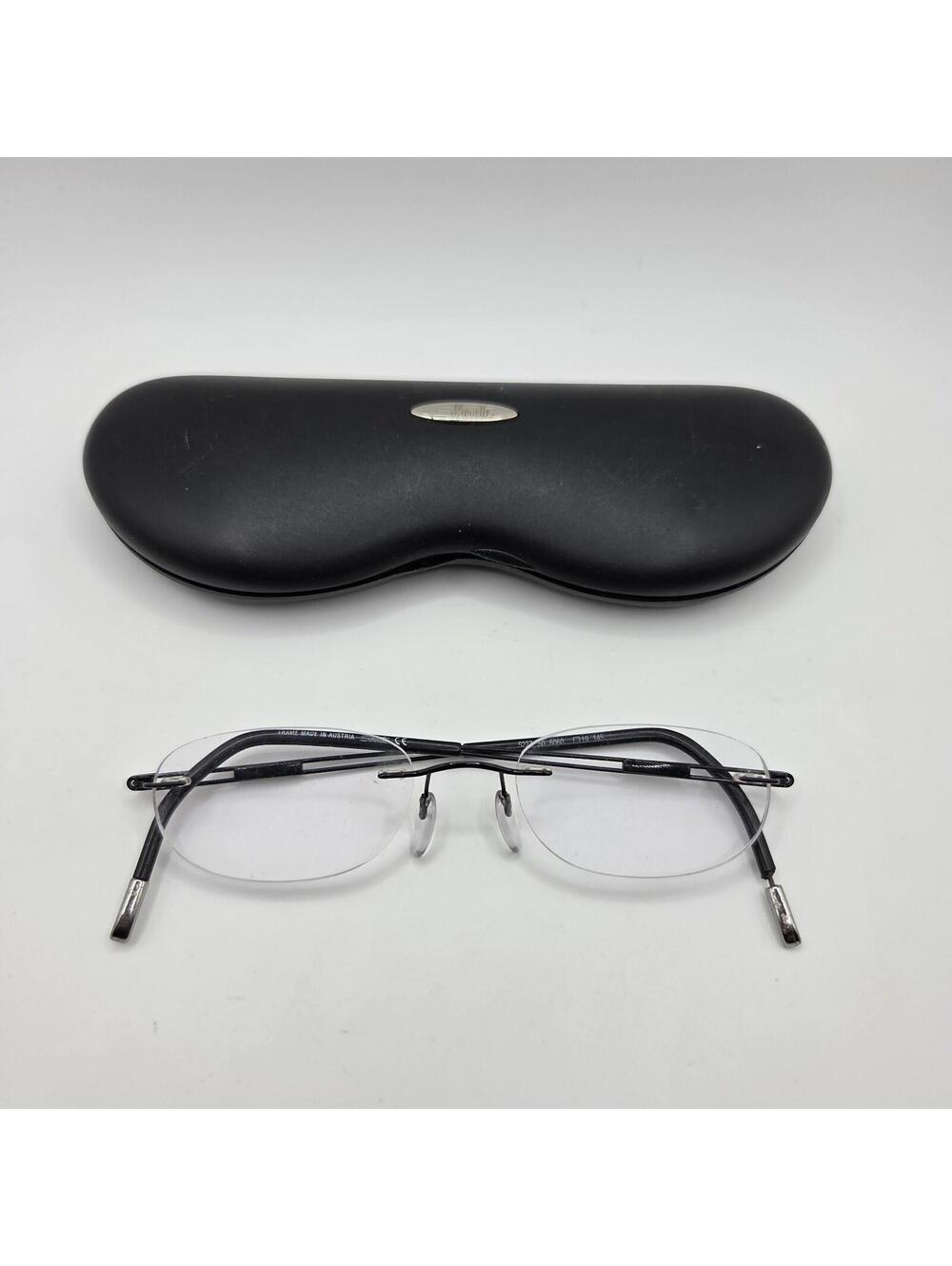 Silhouette 5227 50 6060 Black Titanium Rimless Eyeglasses Frames Austria